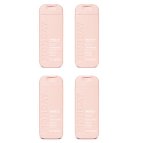 MONDAY HAIRCARE smooth dual set front view showing travel-sized bottles and labels for easy use
