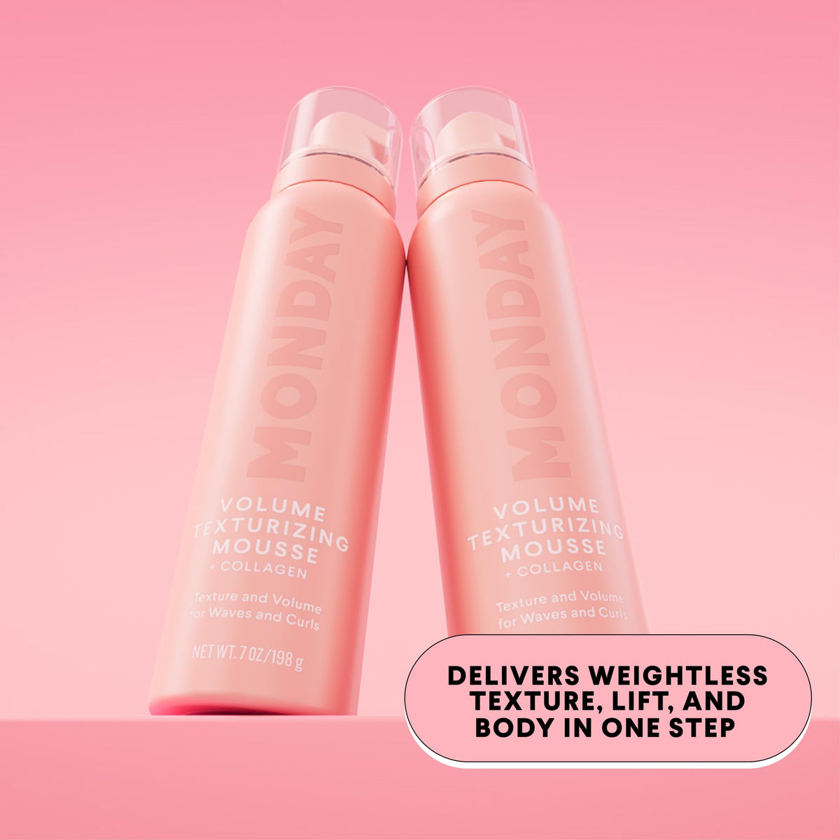 MONDAY HAIRCARE airy foam texture on palm highlighting lightweight feel