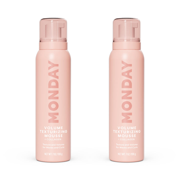 MONDAY HAIRCARE front packaging showing 7 oz twin pack and clear branding