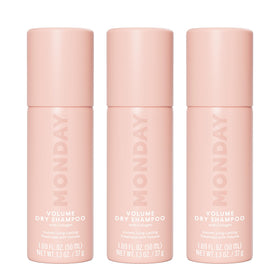 MONDAY HAIRCARE front packaging shows 3-pack and benefits