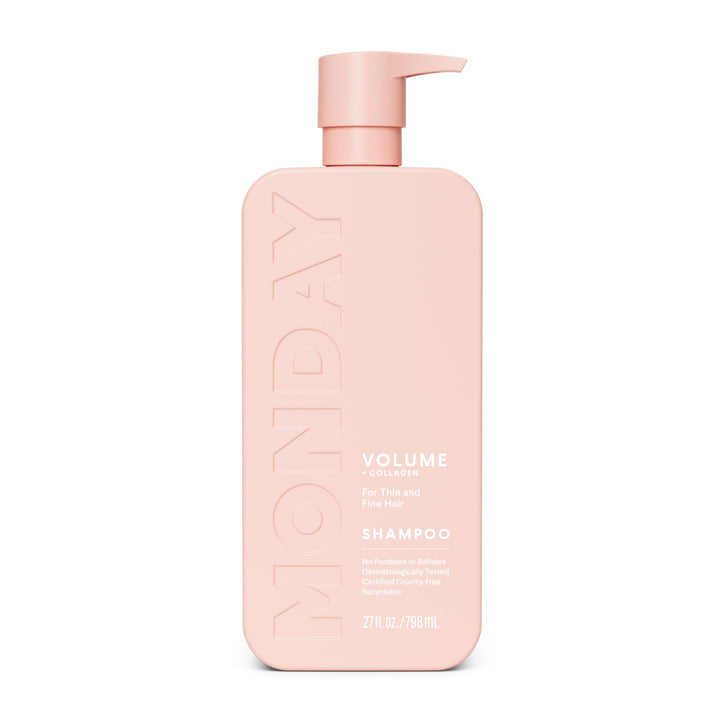 MONDAY HAIRCARE bottle front view showing volume benefits