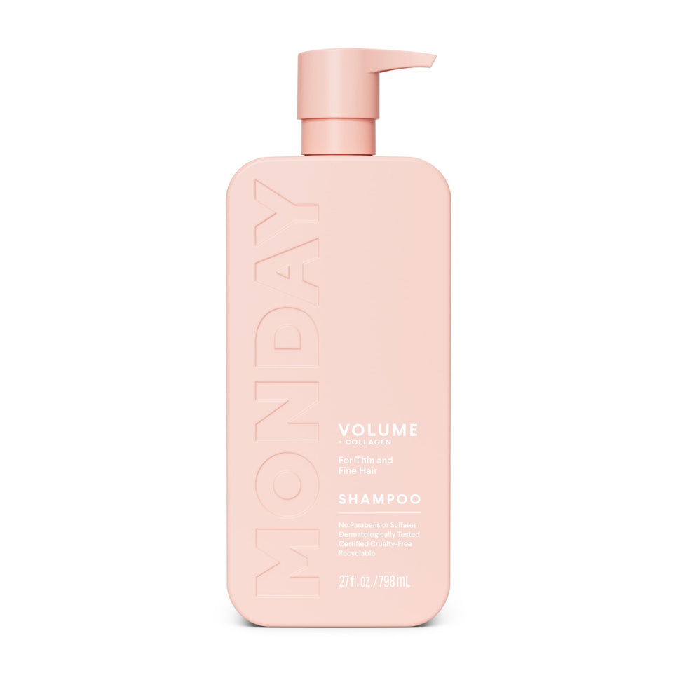 MONDAY HAIRCARE bottle front view showing volume benefits