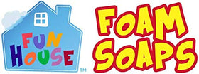 Moneysworth & Best foam soap used by children in bath creating playful shapes and smiles
