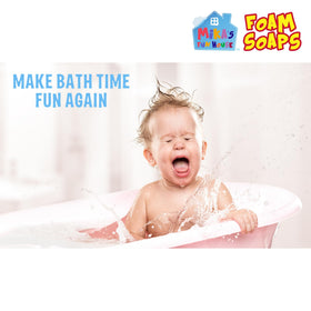 Moneysworth & Best foam shaped in a child’s hands showing tactile play and gentle texture
