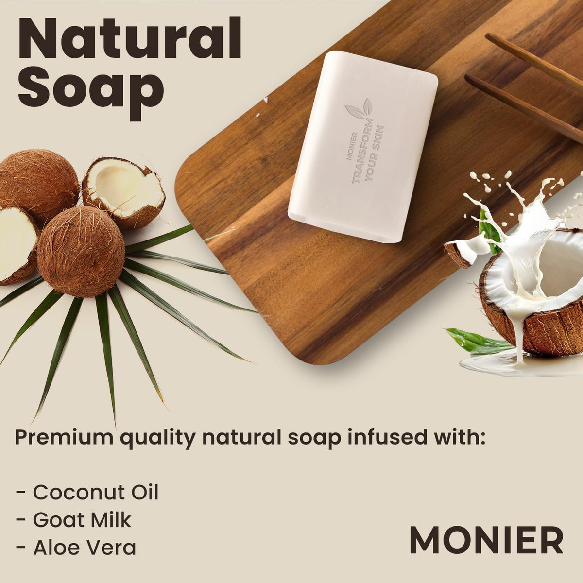 MONIER rich creamy lather in hand showing gentle cleansing benefit