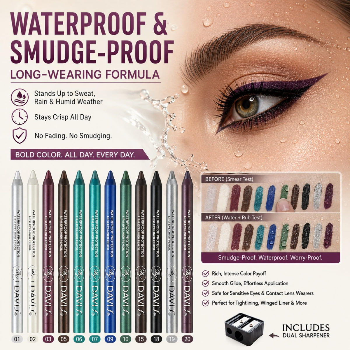 MooGlamor close-up of eye application showing smooth glide and long-lasting definition