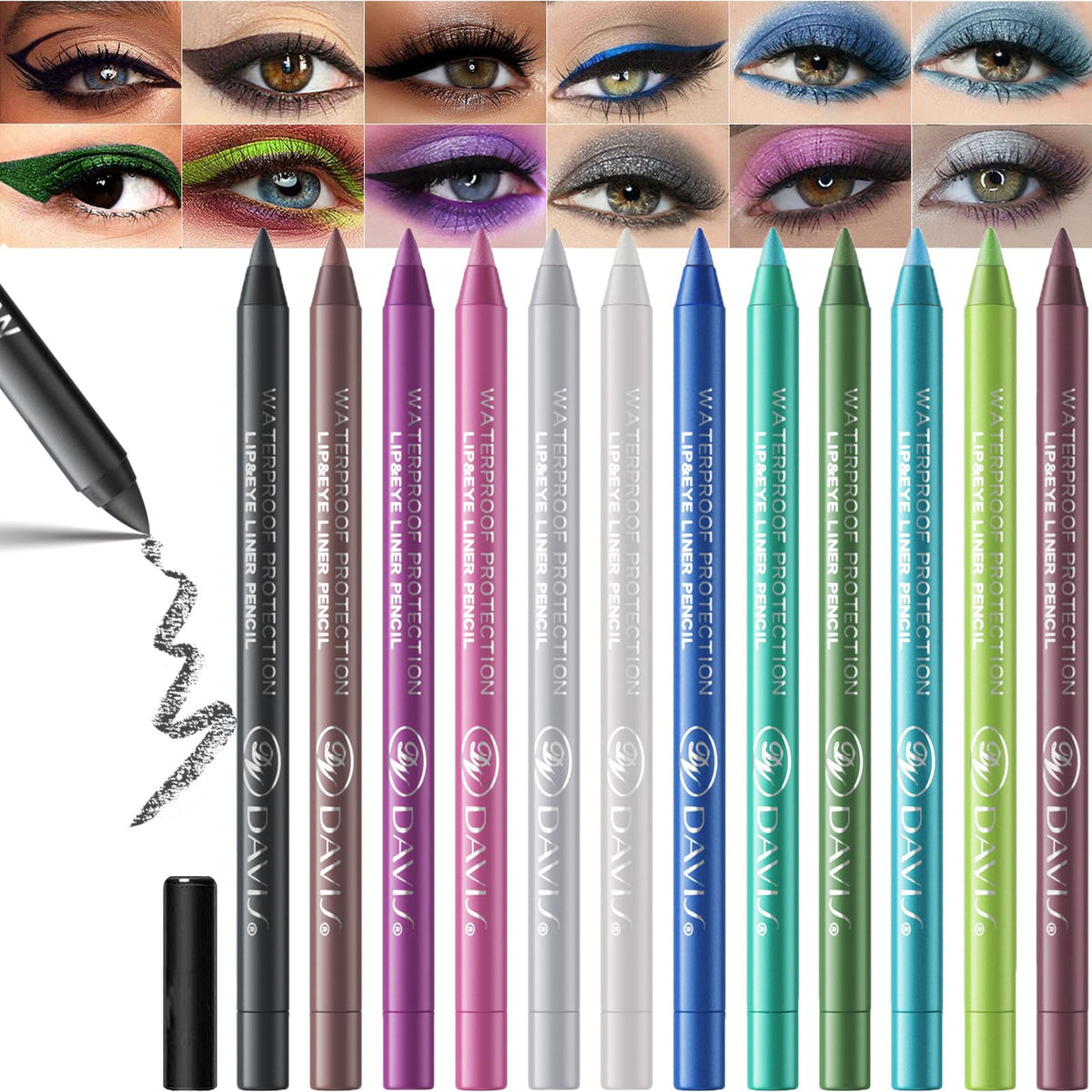 MooGlamor front packaging showing full 12-color set and included sharpener, organized for gifting