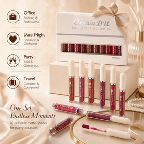 MooGlamor kit open flatlay displaying all ten shades for versatile looks