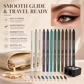 MooGlamor metallic silver pencil detail highlighting shimmer for evening accent looks