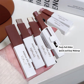 MooGlamor stick held in hand showing size and convenient travel benefit
