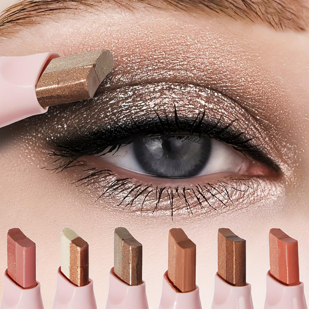 MooGlamor creamy glitter texture swiped for smooth blend and shimmer