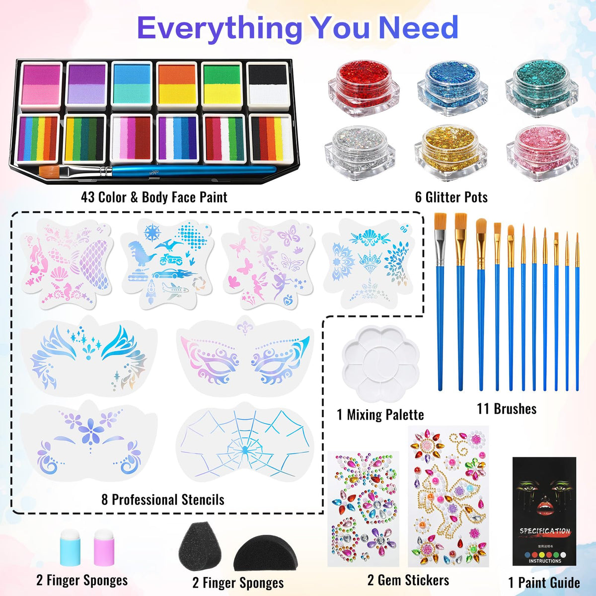 MOOMARTO brushes and tools layout showing variety for precise application