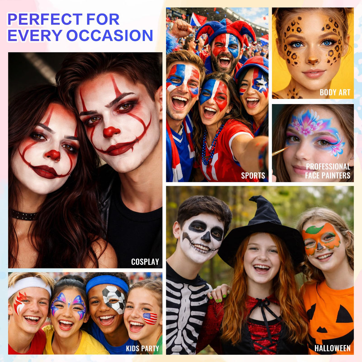 MOOMARTO cosplay adult makeup example showing professional-looking color
