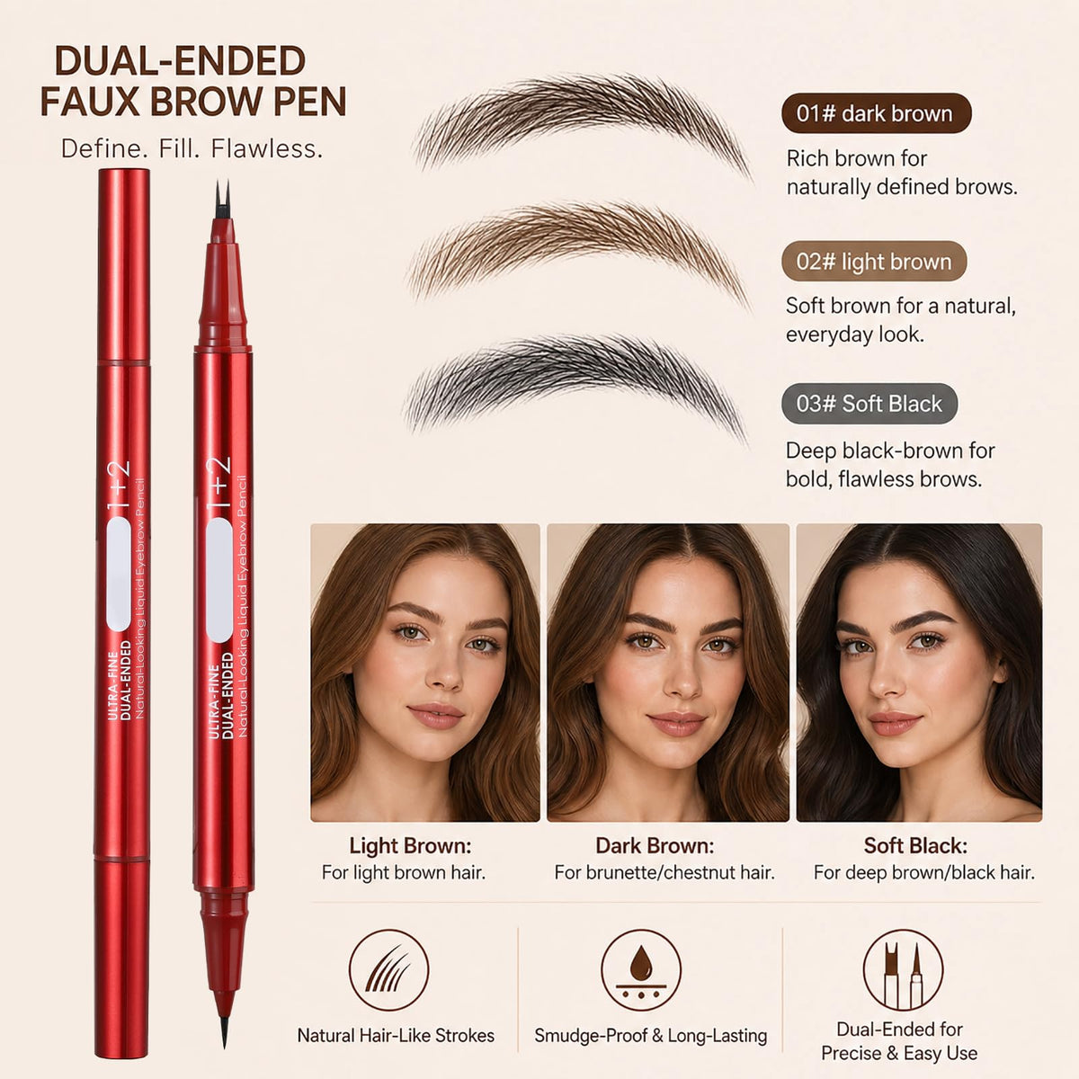 MOOMARTO placed in makeup bag representing on-the-go waterproof brow solution