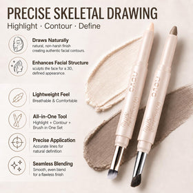 MOOMARTO placed in a makeup bag illustrating portability for on-the-go touch-ups