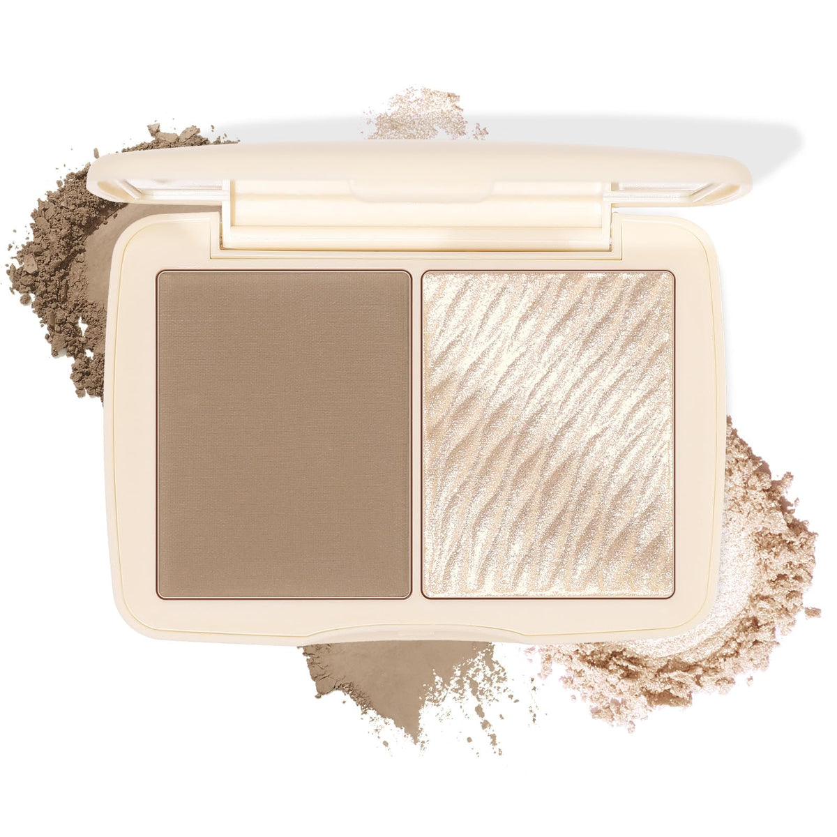 MOOMARTO palette front view open shows both shades and travel-ready design