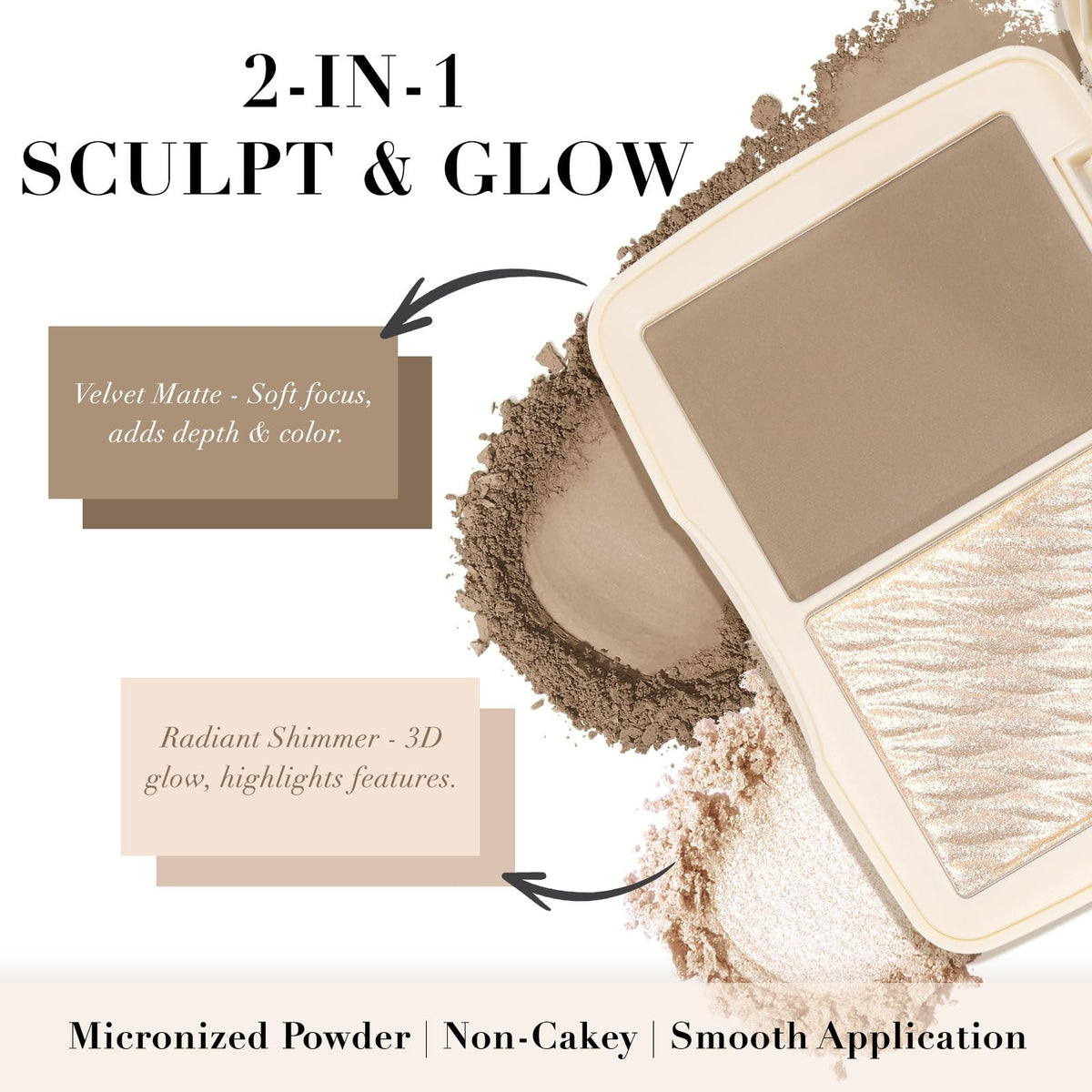 MOOMARTO shimmer highlighter swatch displays pearlescent glow and radiant finish