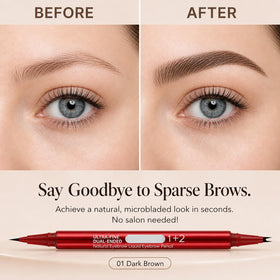 MOOMARTO swatch showing hair-like stroke texture and rich dark brown pigment