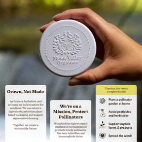 Moon Valley Organics Moon Melt applied on elbow for soothing dry skin relief