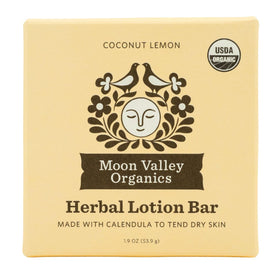 Moon Valley Organics Moon Melt front packaging showing product and label, easy identification benefit
