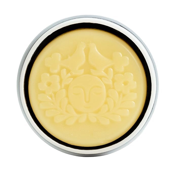 Moon Valley Organics moon melt on bathroom shelf indicating daily skincare use