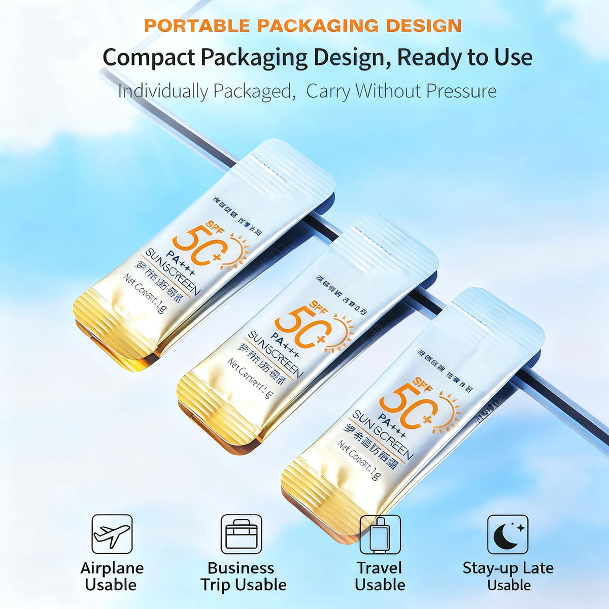 MOONGAZE packets spread on surface illustrating bulk travel supply advantage