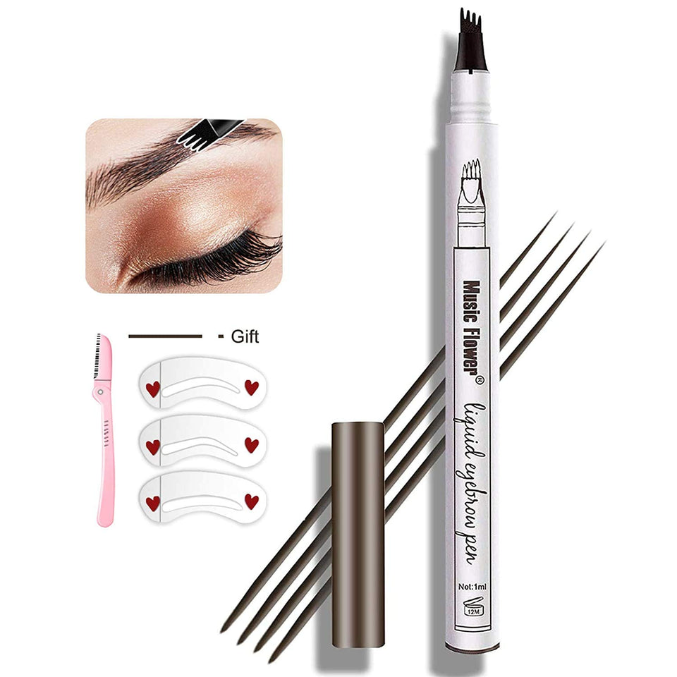 MoonKong front packaging showing full eyebrow pen kit and benefits