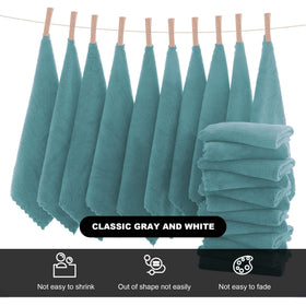 MOONQUEEN cloth held in hand to show size and soft texture, easy handling