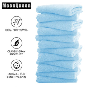 MOONQUEEN cloth removing makeup at sink demonstrating gentle effective cleansing