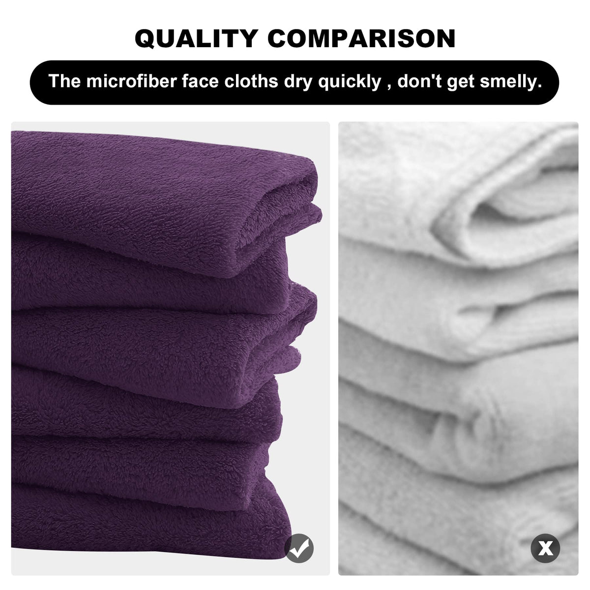 MOONQUEEN cloth drying on rack illustrating fast-dry, odor-free advantage