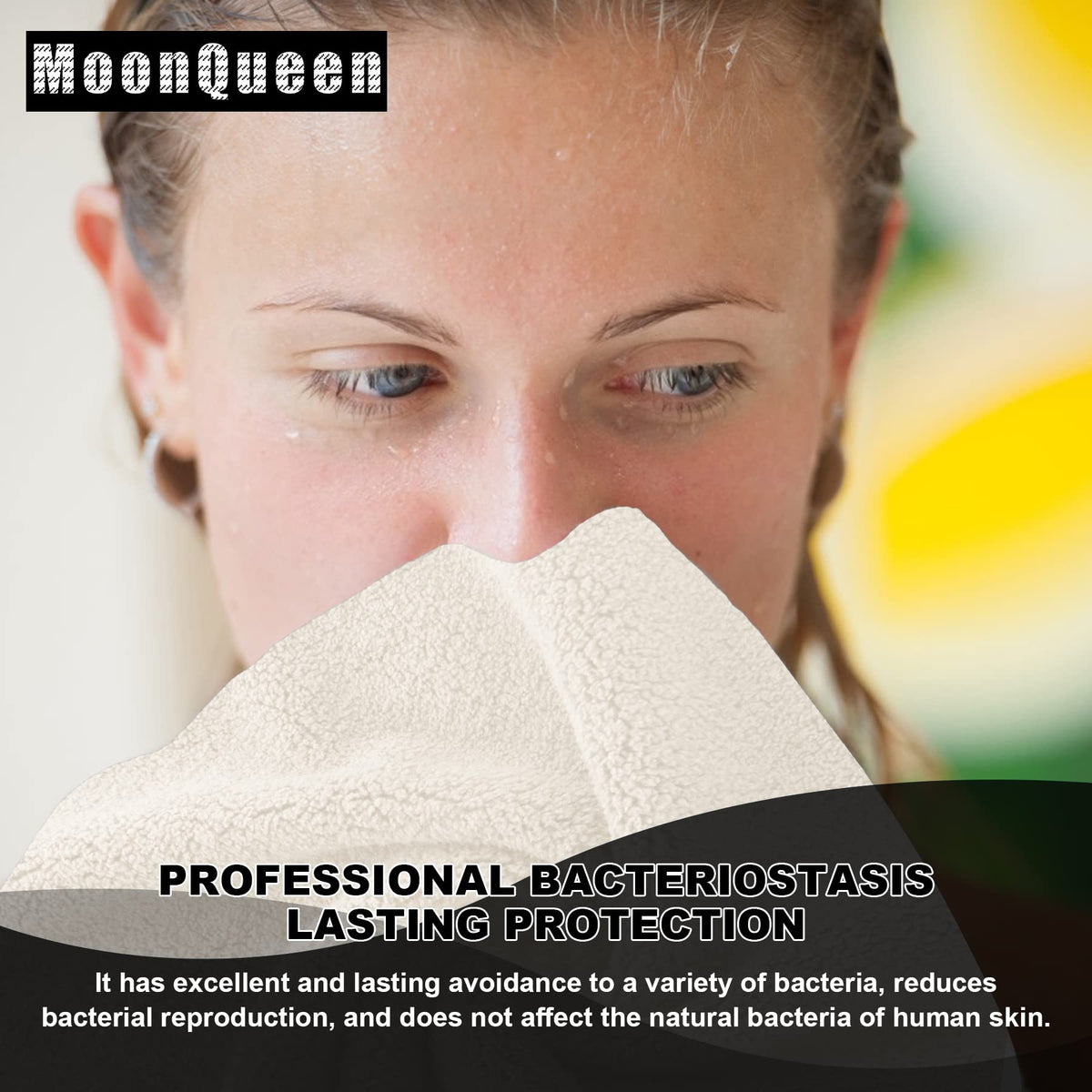 MOONQUEEN stacked cloths drying on rack showing quick-dry advantage