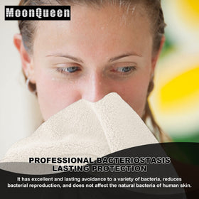 MOONQUEEN stacked cloths drying on rack showing quick-dry advantage