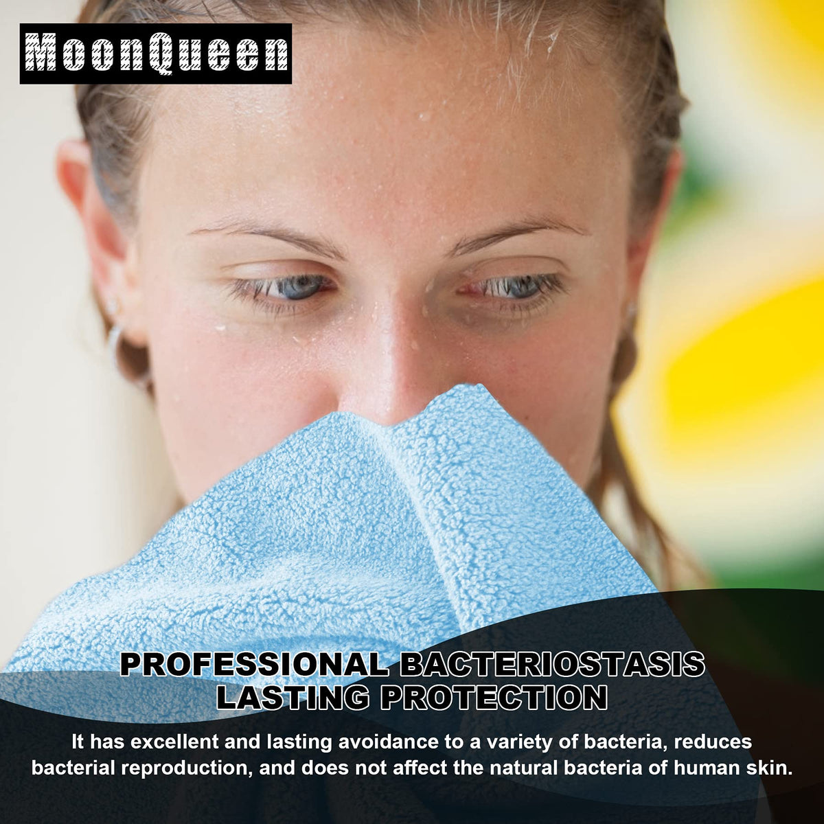 MOONQUEEN folded stack in travel bag showing portability and quick-dry benefit