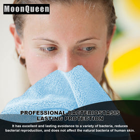MOONQUEEN folded stack in travel bag showing portability and quick-dry benefit
