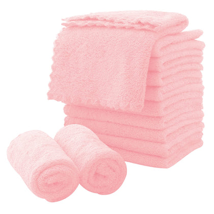 MOONQUEEN front pack pink showing 12 soft cloths and value