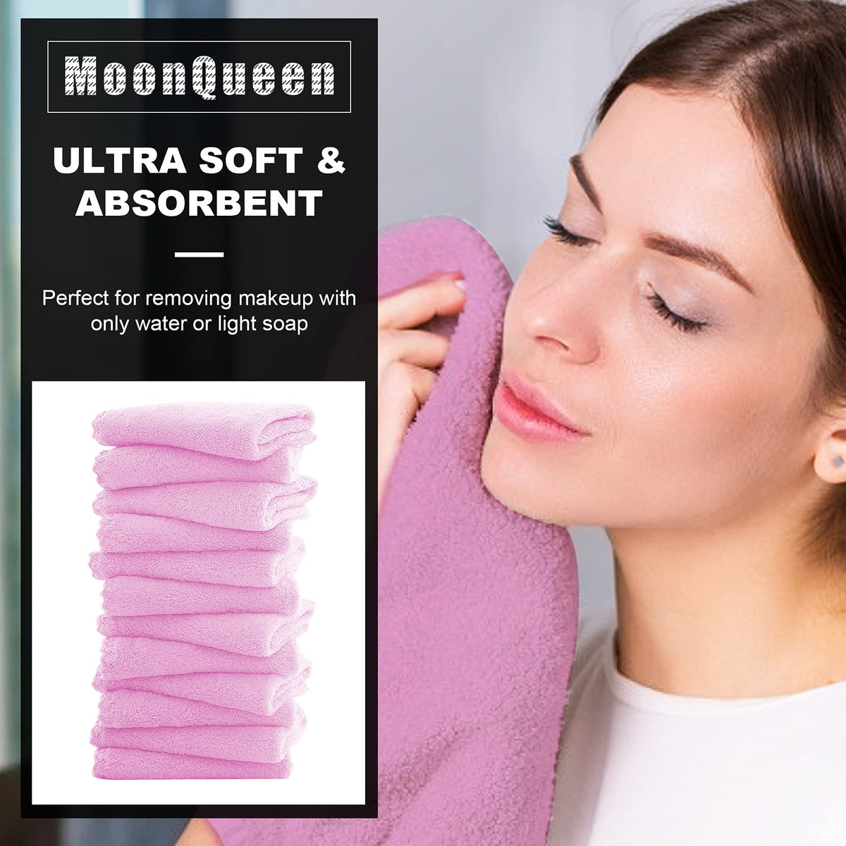 MOONQUEEN frozen berry close-up texture highlighting soft fibers and gentle cleanse