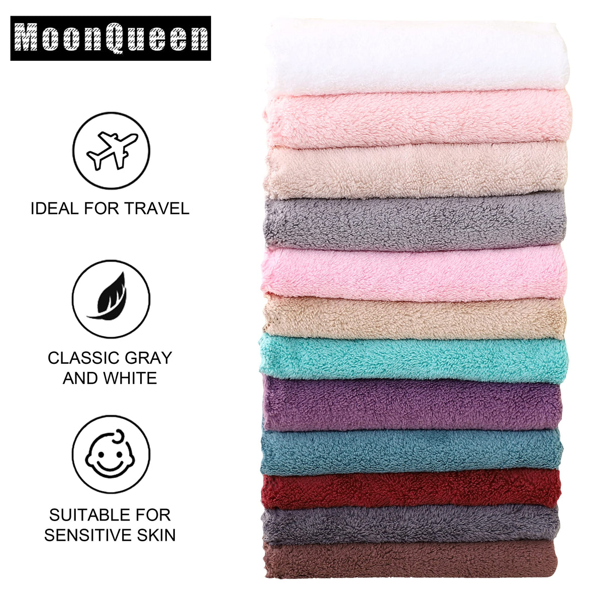 MOONQUEEN cloth removing makeup from face showing effective cleanser-free removal