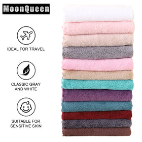 MOONQUEEN cloth removing makeup from face showing effective cleanser-free removal