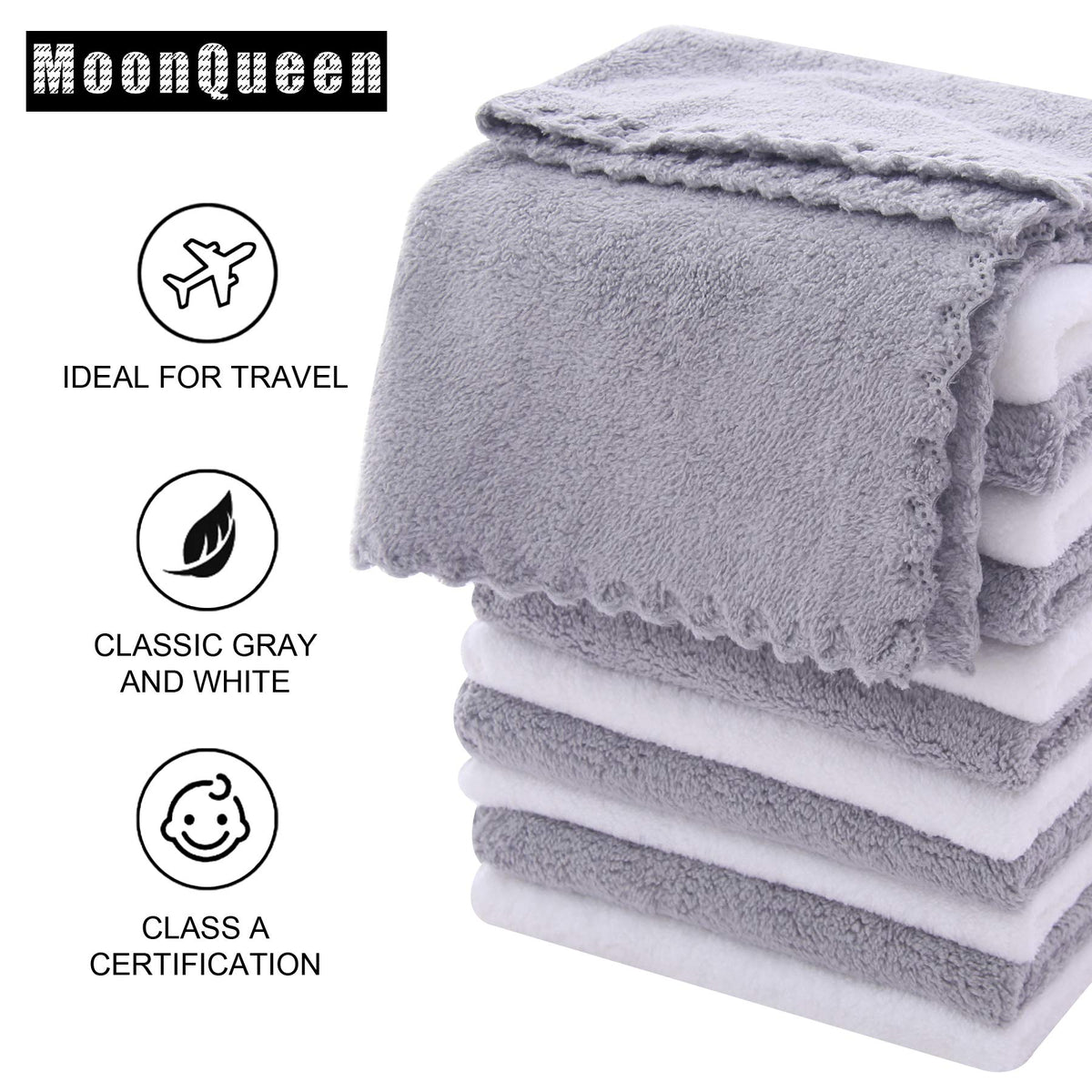 MOONQUEEN cloth held in hand to show compact size and portability