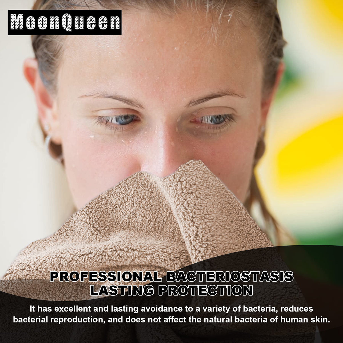 MOONQUEEN neatly folded stack showing multiple cloths for rotation benefit