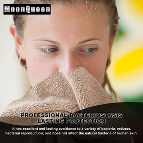 MOONQUEEN neatly folded stack showing multiple cloths for rotation benefit