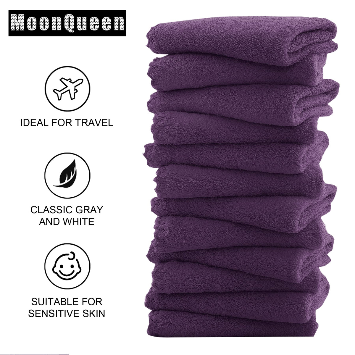 MOONQUEEN washcloth removing makeup demonstrating effective cleansing