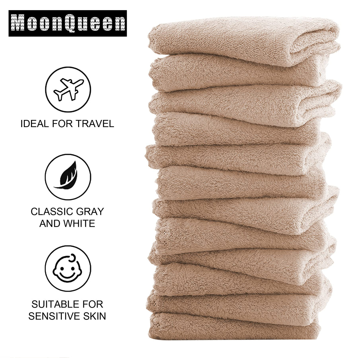 MOONQUEEN wet cloth removing makeup demonstrating effective cleansing benefit