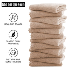 MOONQUEEN wet cloth removing makeup demonstrating effective cleansing benefit