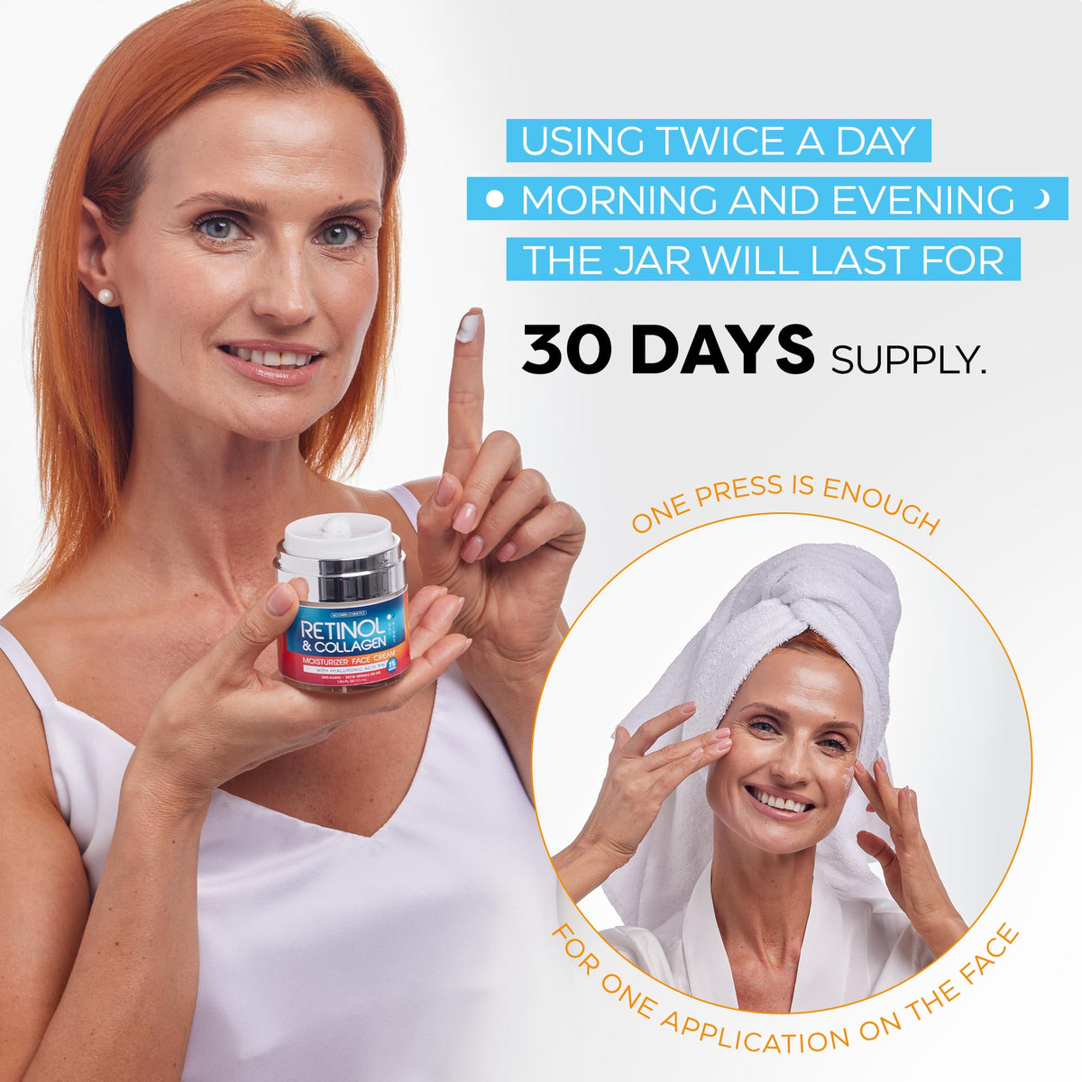 MOONRIN COSMETICS applying cream to hand demonstrating easy absorption and smoothing