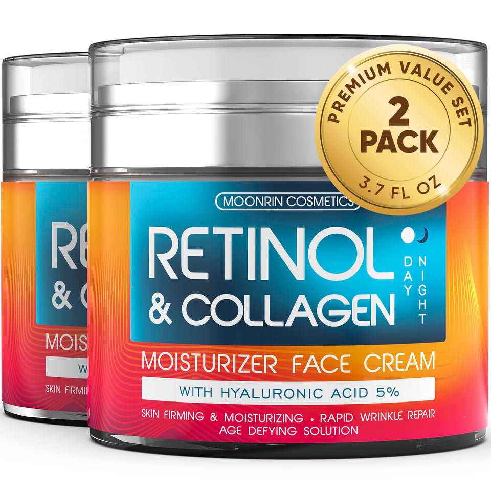 MOONRIN COSMETICS front packaging showing retinol cream benefits and compact size