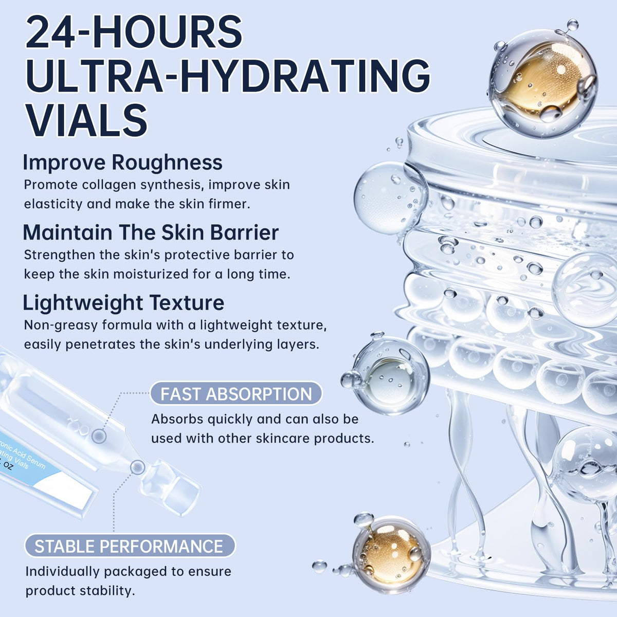 mopayzer ampoule being applied to face for instant hydration