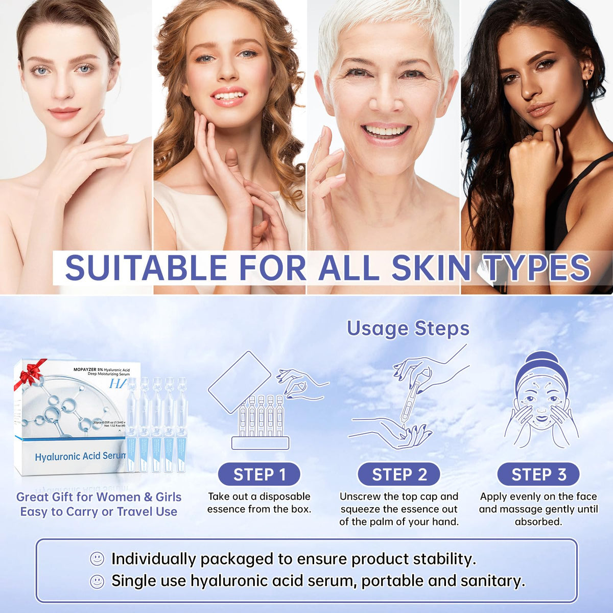 mopayzer application demonstration pouring serum into hands for easy use