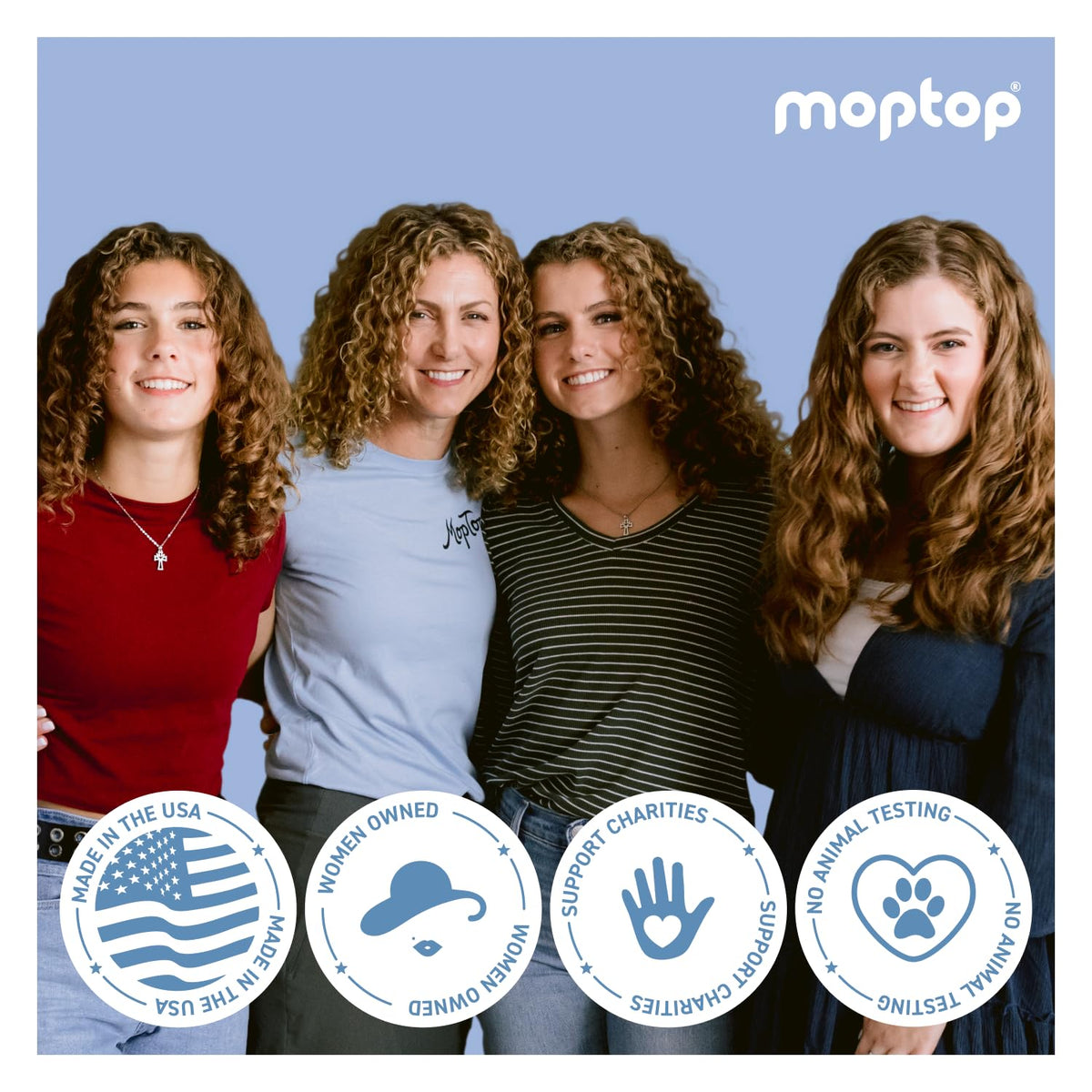 MopTop conditioner in bathroom setting showing simple everyday routine