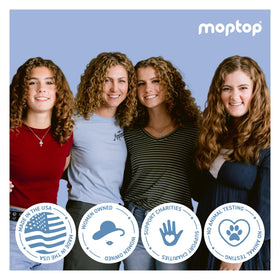 MopTop conditioner in bathroom setting showing simple everyday routine